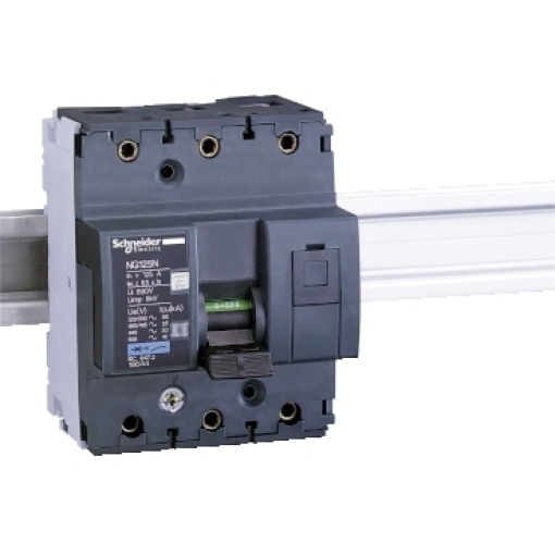 Miniature circuit-breaker, Acti9 NG125N, 3P, 80 A, C curve, 25 kA IEC 60947-2