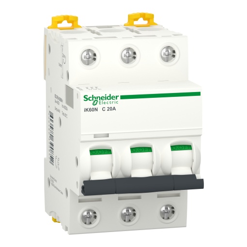 Acti9 iK60N - Disjuntor - 3P - 20A - Curva C - 6000A IEC 60898-1