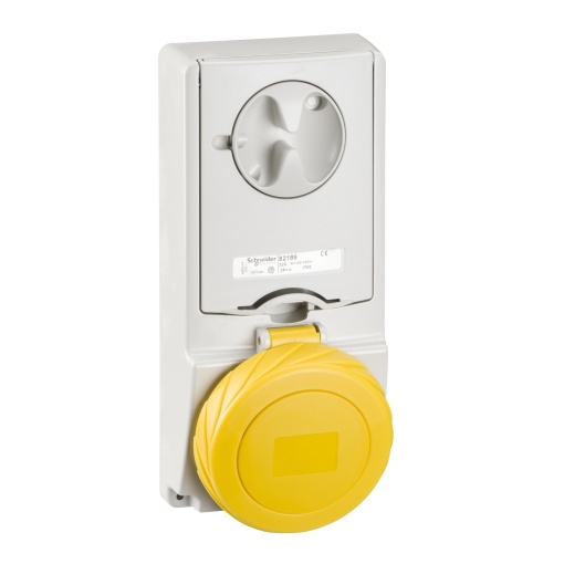 Tomada interligada Unika - 32 A - 2P  E - 100...130 V CA - IP65 - para painel