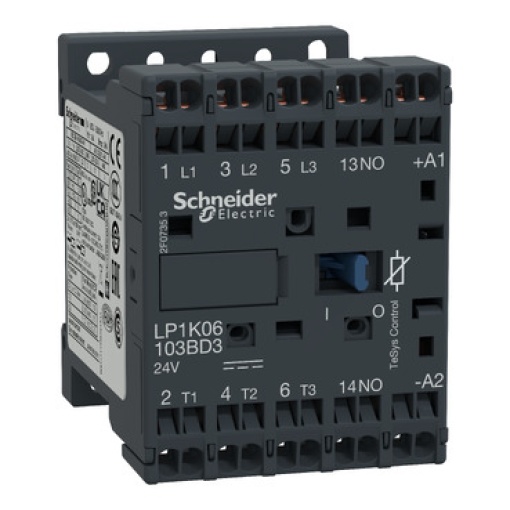 Contactor TeSys K - 3P3 NA - AC-3 -  440 V 6 A - 24 V bobina CC
