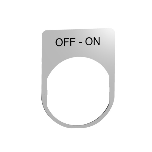 30x40mm porta-etiqueta metal com rótulos. "off-
