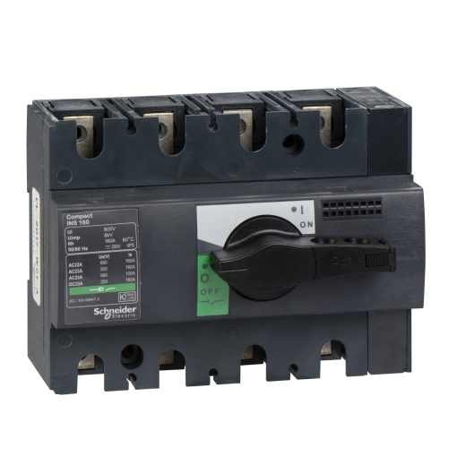 Interruptor seccionador Interpact INS160 - 4 pólos - 160 A