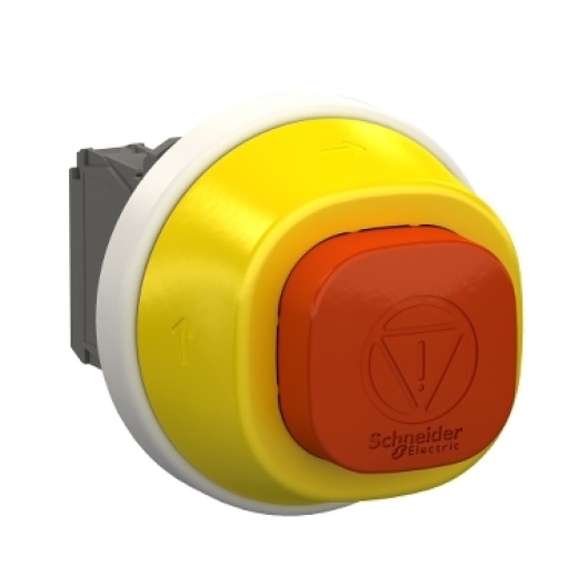 Paragem de emergência iluminada, plástico, Ø22, rodar o gatilho para soltar, LED brancovermelho, 24 V ACDC, 1 NO  1 NC