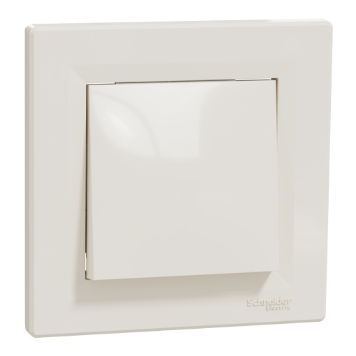 Asfora - Interruptor de 1 polo - 10 A, sem parafusos, creme