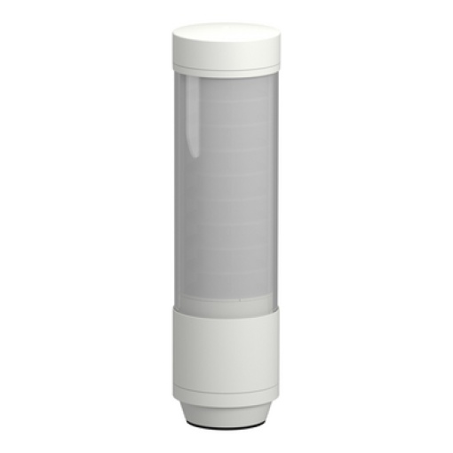 Torre luminosa monolítica inteligente, Harmony Pro XVTS, Ø70mm, 9 segmentos de luz, ligação M12 IO-Link, sem campainha em branco