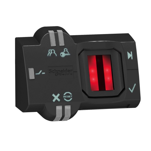 Biometric switch bistable, plastic, Ø22, connection by 2m cable, 24 V ACDC