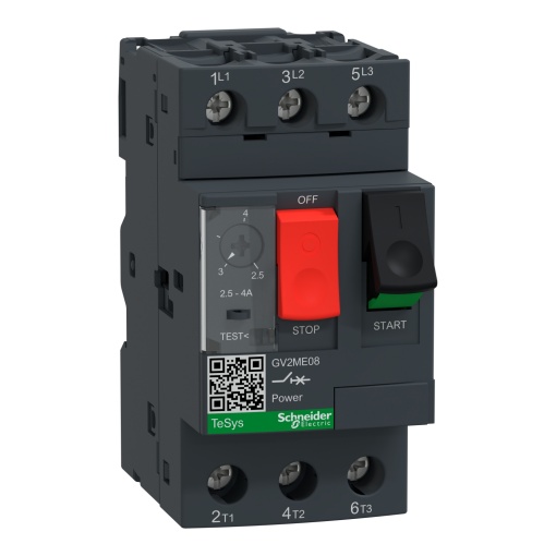 Disjuntor-motor magnetotérmico GV2ME - 2,54A
