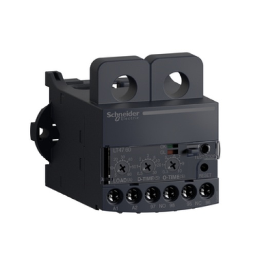 Relés eletrónicos de sobrecorrente, TeSys LT47, de comando manual, 5 a 60 A, 24 VCACC