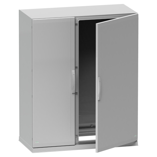 Armario de poliéster para montagem no chão, PanelSeT PLA, porta lisa, parte inferior aberta, 1500 x 1250 x 620 mm, IP54, IK10