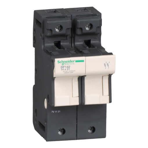 TeSyS porta-fusível 2P 50A - tamanho fusível 14 x 51 mm