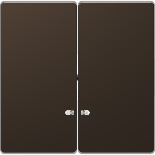 D-Life - Tecla dupla com visor - Metal mocca