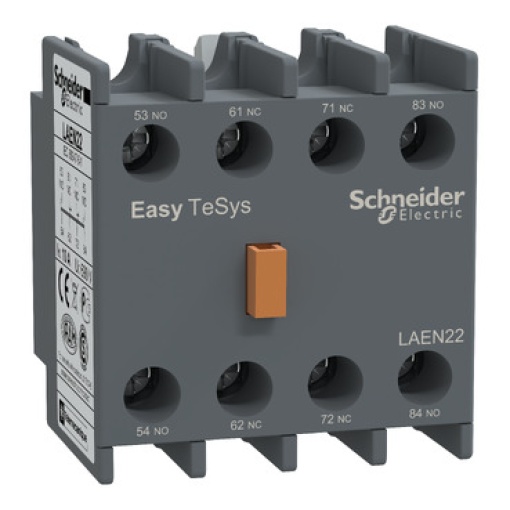 Bloco de contactos auxiliares, Easy TeSys Control, 2 NA  2 NF, para LC1ECAE