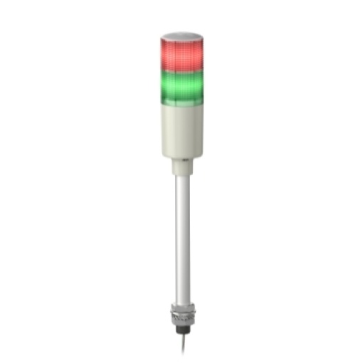 Baliza de sinalização monolítica, Harmony fácil XVG, 60mm, verde vermelho, luz fixa, sinal sonoro, montagem em tubo de alumínio, IP23, 220...240V CA