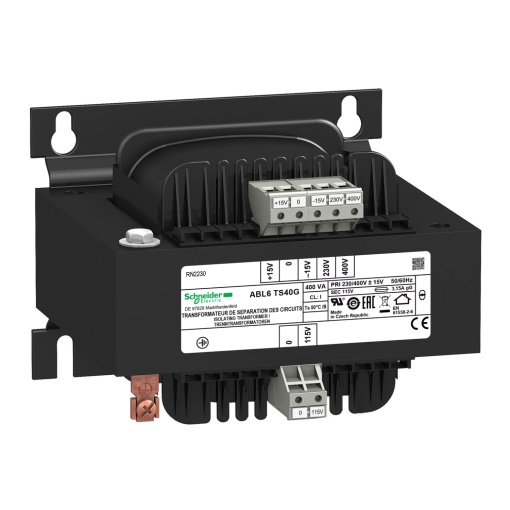 Transformador de tensão - 230..400 v - 1 x 115 v - 400 va