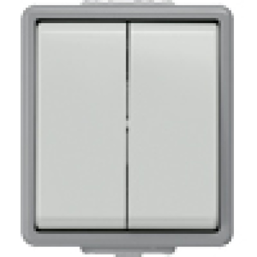DELTA fläche IP44 surfacem twocircuit switch