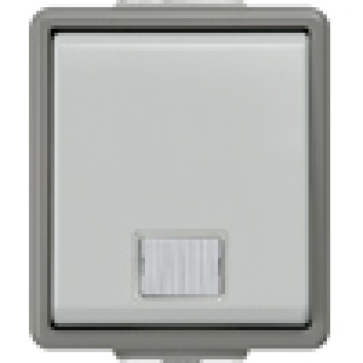 DELTA fläche IP44 surfacem switch with pilot lamp for twoway switching wit