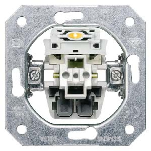 DELTA insert flushm switch with pilot lamp for ONOFF switching with LED in