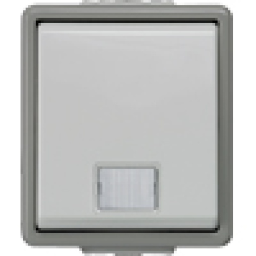 DELTA fläche IP44 surfacem switch with pilot lamp for ONOFF switching with