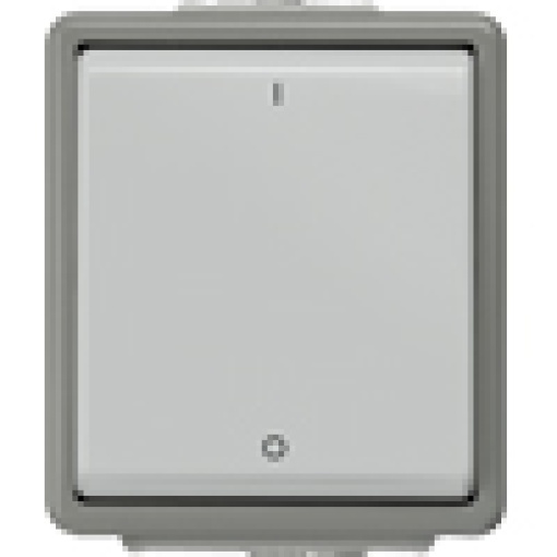 DELTA fläche IP44 surfacem OFF switch with IO symbols 2pole