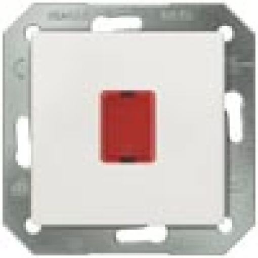 DELTA isystem light signal with red window and glow lamp 250V titanium white