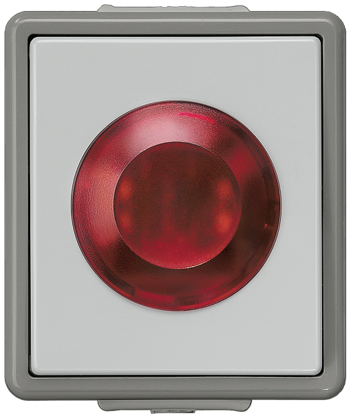 DELTA fläche IP44 surfacem light signal with 250V glow lamp