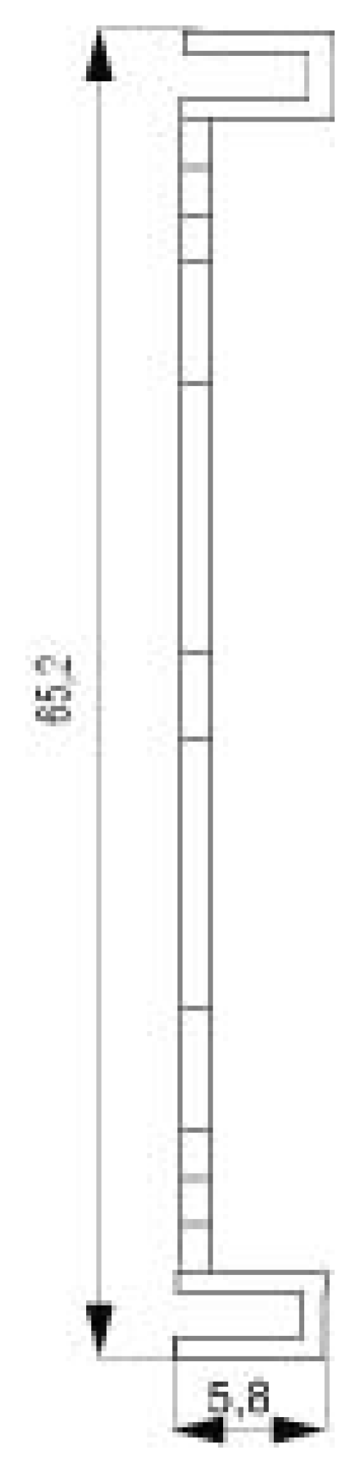 DELTA profil silver intermediate frame for inserting 65x65mm devices