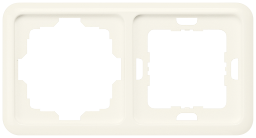 DELTA profil titanium white frame double with a cutout
