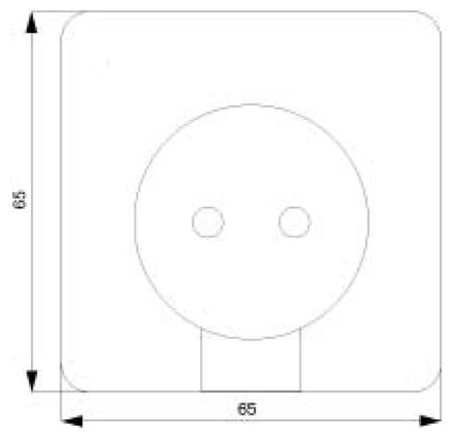 DELTA profil outlet plate titanium white