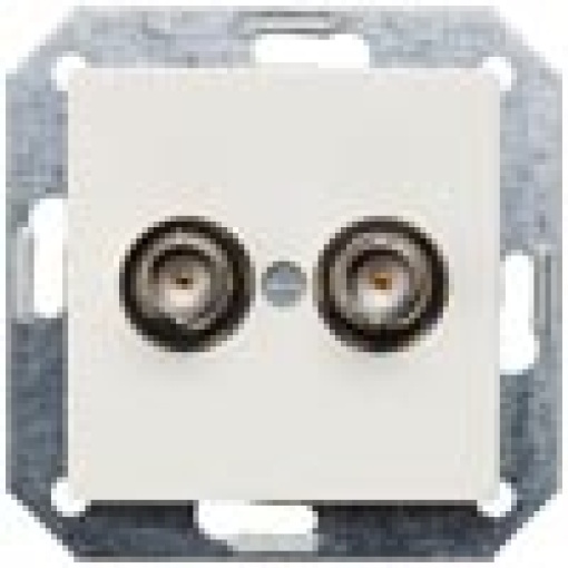 DELTA isystem BNC plugin socket double 75 ohm titanium white