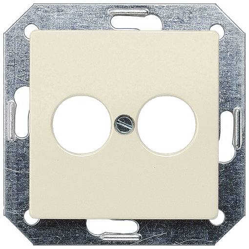 DELTA isystem cover plate for subminiature connectors electric white