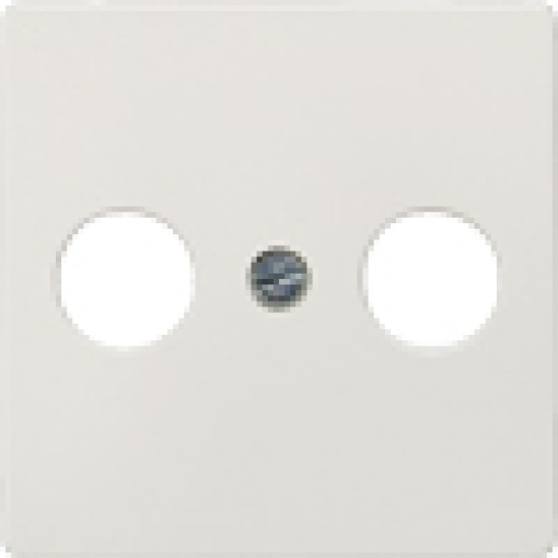 DELTA isystem cover plate for TVRFSAT 2hole titanium white