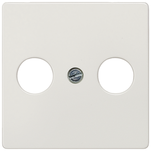 DELTA isystem cover plate for TVRFSAT 2hole titanium white