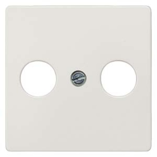 DELTA isystem cover plate for TVRFSAT 2hole titanium white