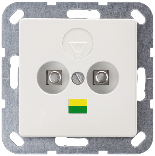 DELTA isystem double equipotential bonding socket titanium white