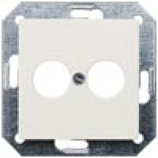 DELTA isystem cover plate for subminiature connectors titanium white