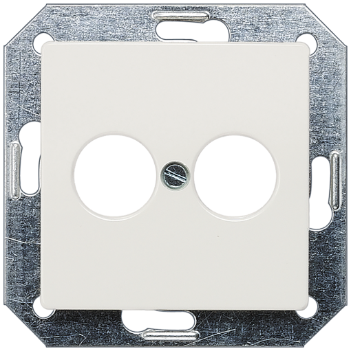 DELTA isystem cover plate for subminiature connectors titanium white