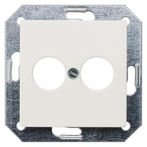 DELTA isystem cover plate for subminiature connectors titanium white