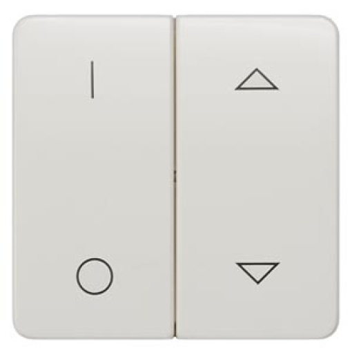 DELTA profil rocker with IO and shutterblind symbols for OFF switch titani