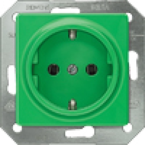 DELTA isystem SCHUKO socket outlet green SV