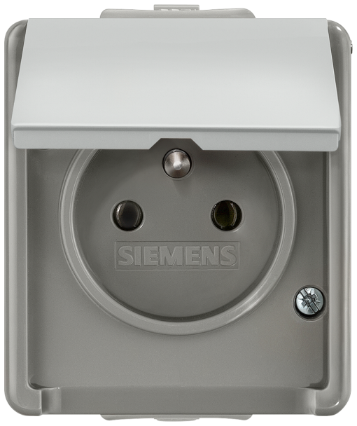 DELTA fläche IP44 surfacem SCHUKO socket outlet single with grounding pin