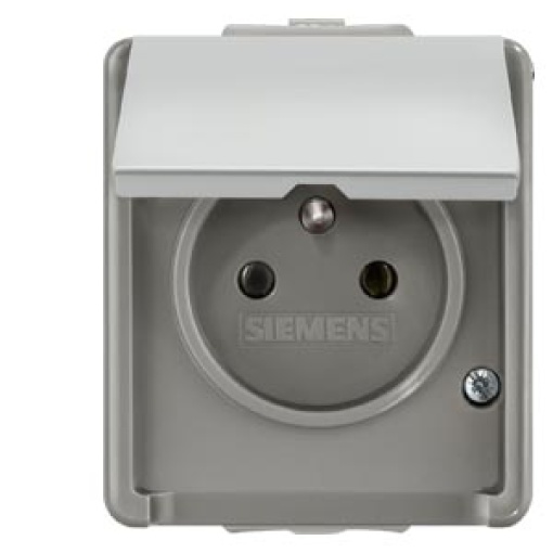 DELTA fläche IP44 surfacem SCHUKO socket outlet single with grounding pin