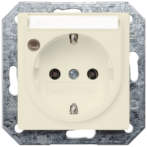 DELTA isystem socket outlet with labeling field and status indicator electr