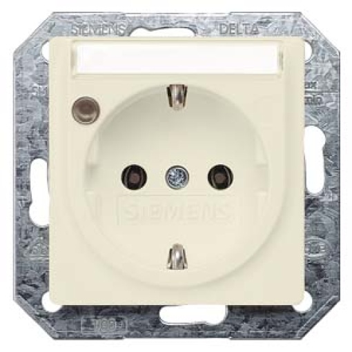 DELTA isystem socket outlet with labeling field and status indicator electr