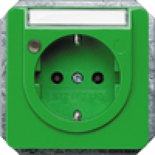 DELTA profil SCHUKO socket outlet with status indicator and labeling field g