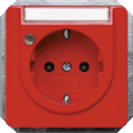 DELTA profil SCHUKO socket outlet with status indicator and labeling field o