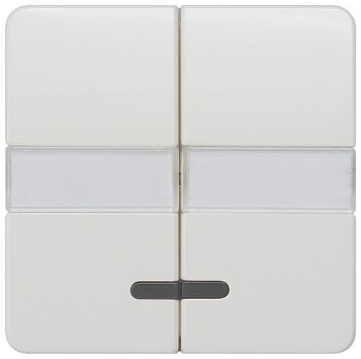 DELTA profil rocker double with window and labeling field titanium white