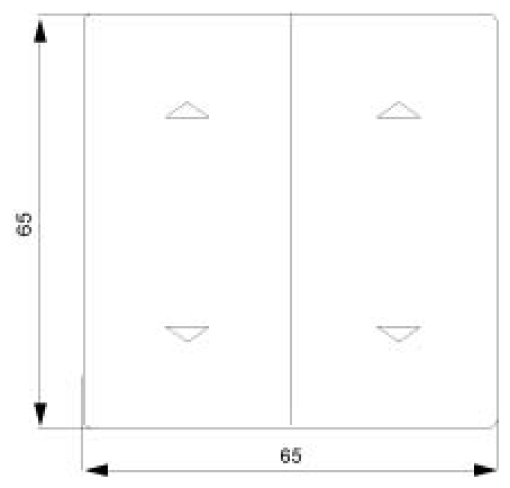 DELTA profil rocker with shutterblind symbols for pushbutton double center