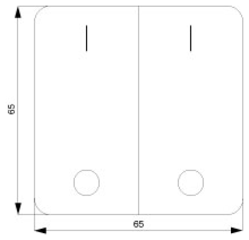 DELTA profil rocker with IO symbols for pushbutton double center position