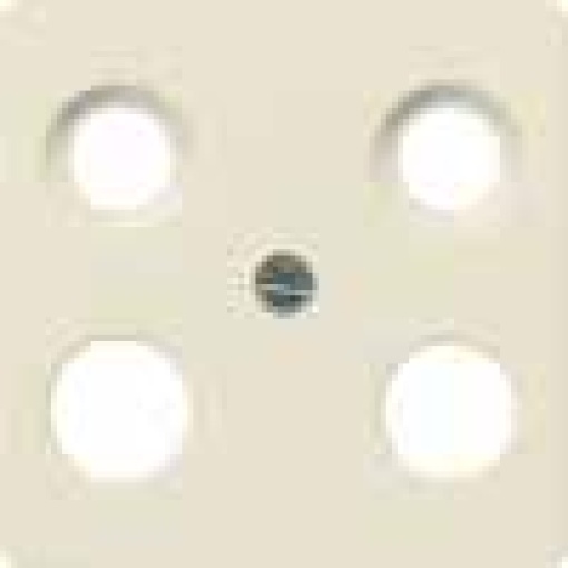 DELTA isystem cover plate for TVRFSAT 4hole symmetrical electric white