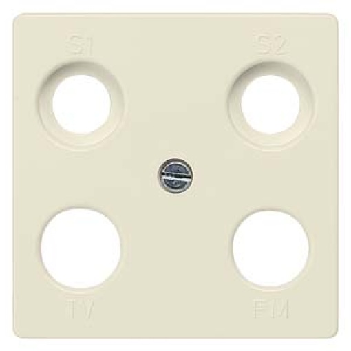DELTA isystem cover plate for TVRFSAT 4hole symmetrical electric white